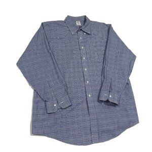 Brooks Brothers Men's 18-35 Regent Fit Non-Iron Blue White Micro-Check Shirt
